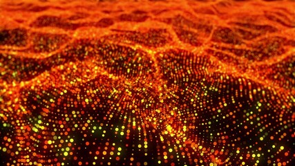 Poster - Luxurious wave particles. Computer generated 3d render