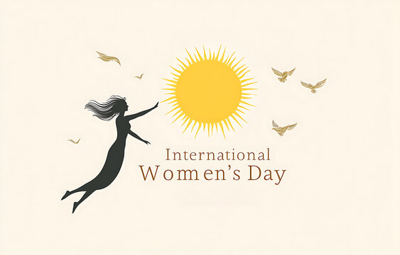 A simple yet powerful logo for International Women's Day, featuring the text International Women's Day