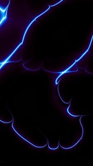 Fototapete - Blue energy light strings or waves vertical background with flares and backlighting. Usable as future modern data information flowing