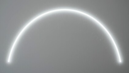 Poster - Light arc formation in minimalist studio space abstract art display soft illumination contemporary design artistic perspective
