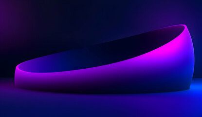 Poster - A sleek, modern abstract design featuring a glowing purple and blue shape set against a dark background, perfect for digital art and creative projects.