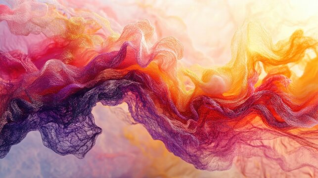 Soft splash bends gently on a dreamy threaded background