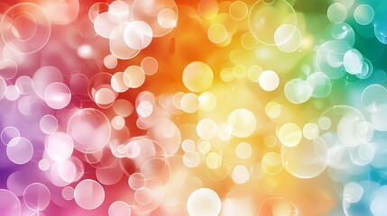 Poster - Vibrant Abstract Background with Colorful Bokeh Lights and Blurred Effect