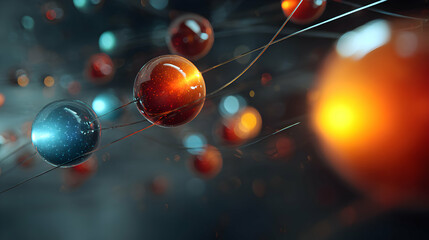 Poster - Abstract interconnected spheres with glowing highlights, representing a complex network