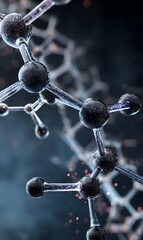 Poster - Intricate molecular structure visualization illuminating scientific complexity and research