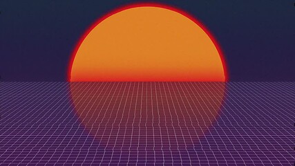 Poster - VHS retro neon background. Computer generated 3d render