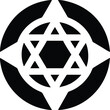 © Md Tarikul Islam - Vector graphic of a stylized Star of David within a circle.