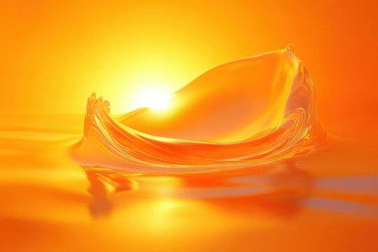 Glowing shape effect with a rising soft splash element