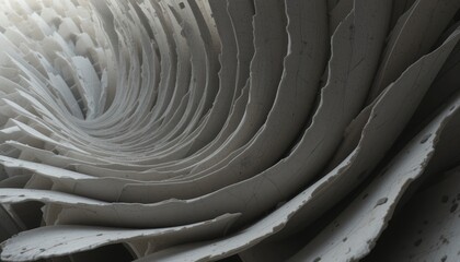 Poster - Intricate spiral structure industrial location abstract image textured environment close-up viewpoint modern concept