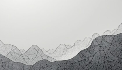 Poster - Abstract landscape design minimalist art digital illustration monochrome environment aesthetic viewpoint contemporary concept for visual appeal
