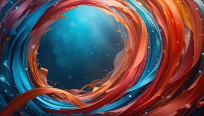 Poster - Dynamic flow of vibrant colors in abstract art studio digital illustration creative space close-up visual aesthetics for design enthusiasts