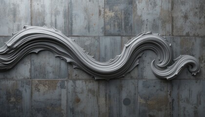 Poster - Artistic wall decor installation modern gallery abstract design contemporary space close-up view creative expression for urban aesthetics