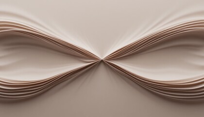 Poster - Dynamic flow of curved paper sheets studio setting abstract art minimalist design close-up view innovation concept