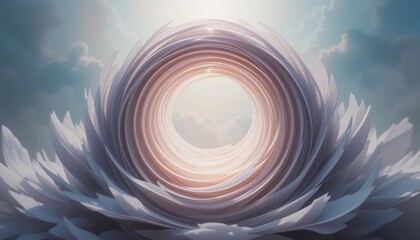 Poster - Celestial phenomenon unveils mystical portal dreamlike skies digital art ethereal environment wide-angle view conceptual imagery for imagination
