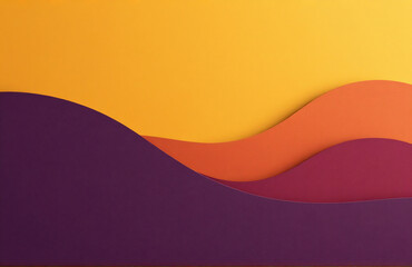 Aufkleber - A Gradient Combination Of Dark Mustard And Deep Purple Colors Overlays A Yellow Brown Abstract Matte Background With Space For Design.