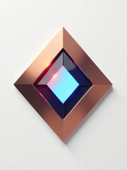 Poster - A Minimalist Design Featuring A Geometric Shape, Color Gradient, And Metallic Effect With A Touch Of Luxury And Futurism.