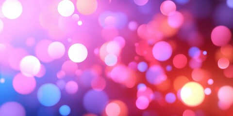 Poster - A vibrant abstract background featuring colorful bokeh lights in shades of pink, blue, and purple, creating a dreamy and ethereal atmosphere.