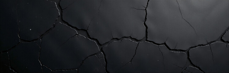 Aufkleber - Old Cracked Wall Textures Provide A Dark, Gritty Backdrop For Web Banners Featuring Rough, Grungy Designs Against A Black Background.