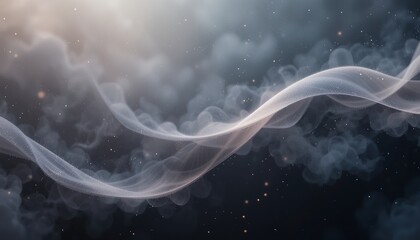 Poster - Dynamic flowing smoke effect digital abstract visual art mysterious atmosphere close-up conceptual design