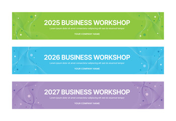 Wall Mural - modern business banner templates with abstract geometric patterns. perfect for workshops, events, co