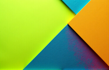 Poster - Vibrant Lime Green And Bright Neon Metallic Shades Blend With A Rough Grain Texture And Geometric Shapes In A Colorful Design.