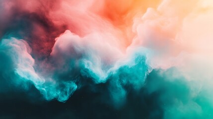Poster - Colorful smoke creating abstract shapes and patterns