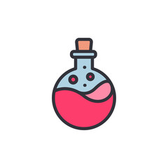 Poster - Health potion colored icons, minimalist vector illustration ,simple transparent graphic element .Isolated on white background