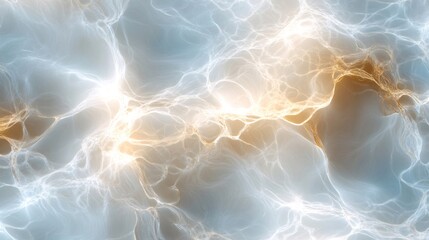 Poster - Golden energy flowing through a network of connections abstract background