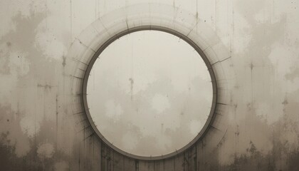 Poster - Abstract artistic design circular frame digital artwork minimalist style close-up view visual creativity for enhanced aesthetic appeal