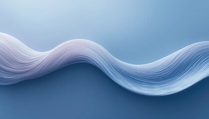 Poster - Flowing waves of soft textures digital art creation blue color palette abstract environment close-up viewpoint visual harmony