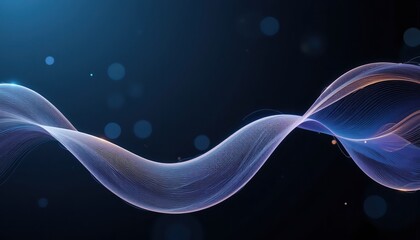 Poster - Dynamic flow of light waves abstract digital art dark background modern design visual concept for technology enhancement