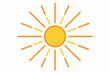 © mstsokera - Sun With Rays Outline Vector Illustration With White