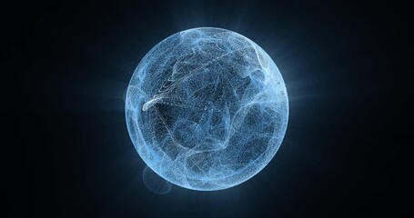 Wall Mural - an abstract star with a raging atmosphere. magic sphere. looped seamless animation.