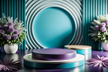 Fototapete - simple purple background . flat purple gradation