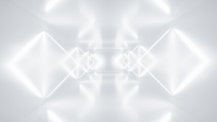 Poster - Abstract Futuristic empty floor and room Sci-Fi Corridor With light for showcase,room,interior,display products.Modern Future cement floor and wall background technology interior concept.3d render