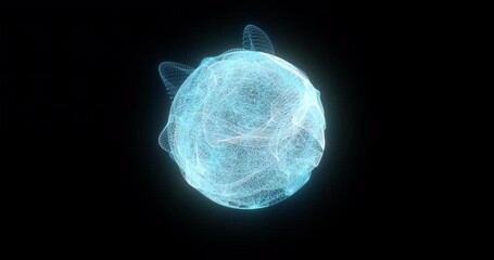 Wall Mural - an abstract star with a raging atmosphere. magic sphere. looped seamless animation.