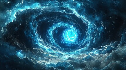 Poster - Cosmic spiral formation deep space digital art celestial environment aerial view abstract concept