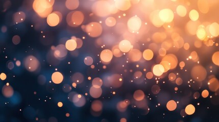 Poster - A captivating bokeh background featuring vibrant, shimmering orbs of light, perfect for creating a festive or dreamy atmosphere.