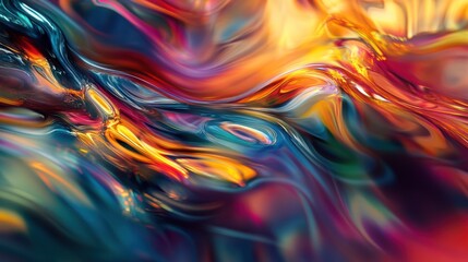 Poster - A vibrant abstract swirl of colors, creating a dynamic visual experience of movement and energy.