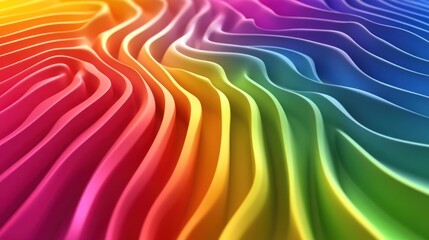 Poster - A vibrant wave of colors flowing in a dynamic pattern, ideal for creative projects and design inspiration.