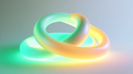 Poster - Abstract glowing rings in vibrant colors create a mesmerizing visual effect, perfect for modern design projects and backgrounds.