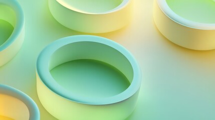 Poster - Colorful abstract shapes in vibrant neon hues create a modern and stylish background perfect for design projects.