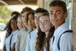 © CojanAI - Portrait of a group of high school students looking at camera after school