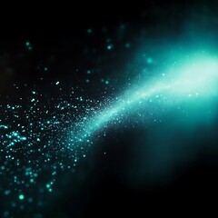 Poster - Glowing abstract technology dark background teal blue green black color grainy texture gradient web header banner design, copy space ,