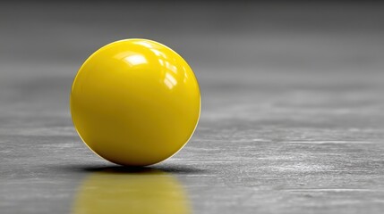 Poster - bright yellow egg on table highlighting a single object with vibrant color and simple design in focu