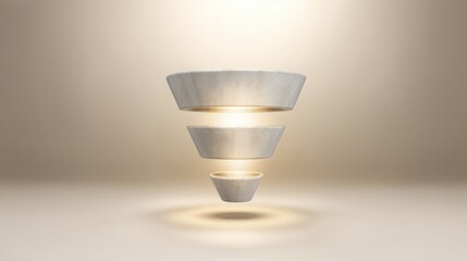 Poster - Elegant light fixture on wall emitting a soft glow in a contemporary interior design setting