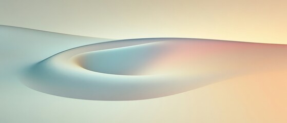 Poster - Abstract flowing wave with pastel gradient colors, smooth and elegant design for modern background or wallpaper Concept of fluidity, serenity, and minimalism