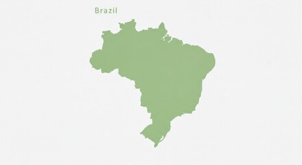  Simple Green Map Of Brazil On White Background
