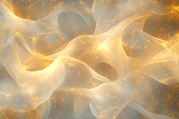 Wall Mural - abstract magical light effects with golden sparks, giving a sense of enchantment and wonder.