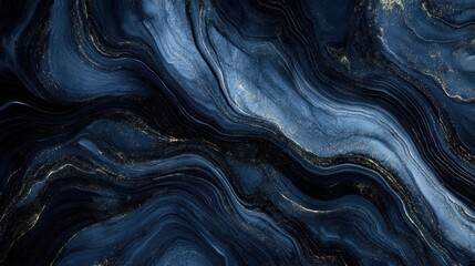 Wall Mural - abstract watercolor paint background in deep navy, offering a rich and textured visual effect.